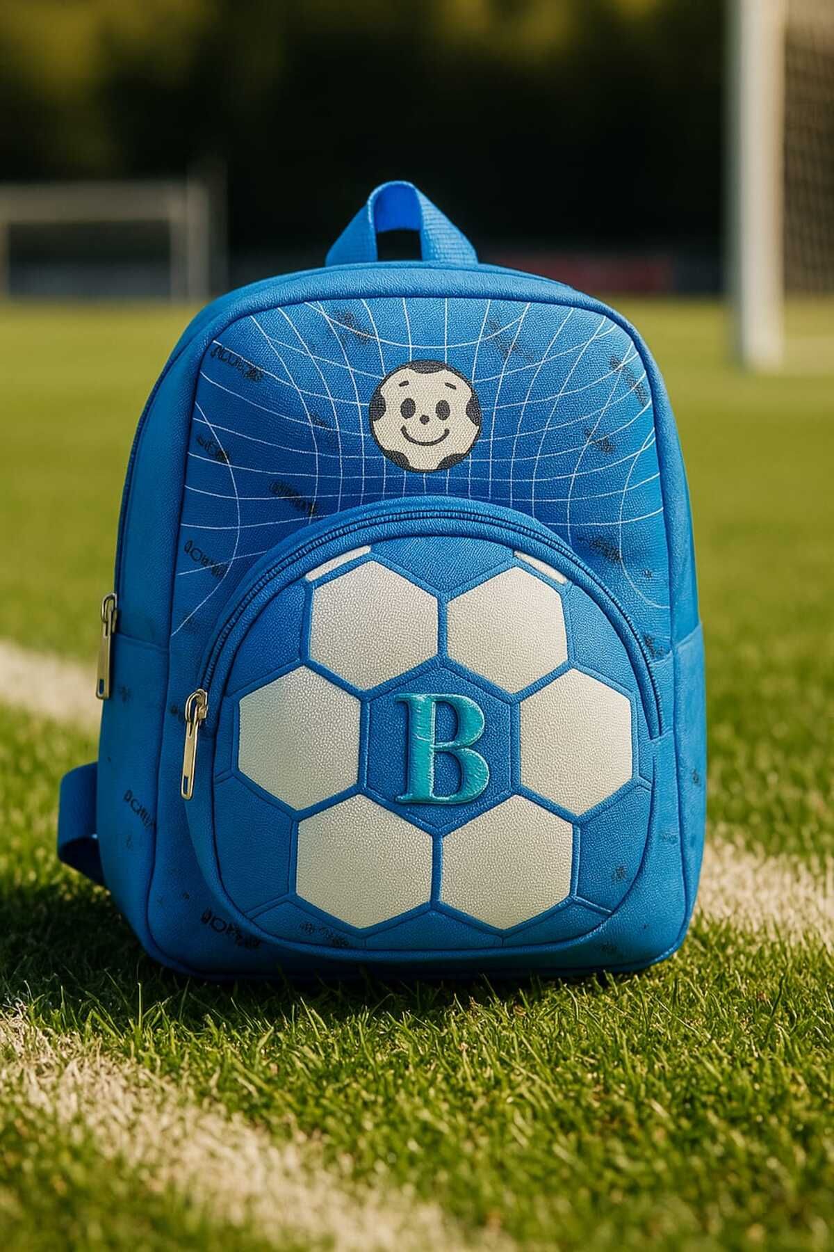 BORNAY Top Desenli Futbol Çanta - Okul Çantası - Erkek Çocuk Çantası - İlkokul